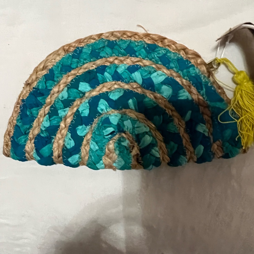 Mtr boomie mindi seaside blue clutch purse